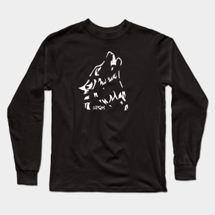 Wolf of Rome- white outline Long Sleeve T-Shirt